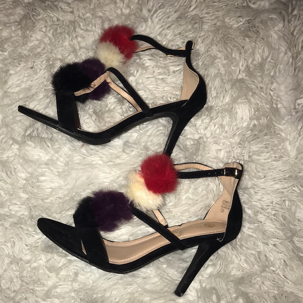 🔥Chase&Chloe pompom heel sandal🔥🔥 - Picture 3 of 7